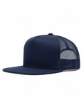 Flat Front Trucker Cap - Navy Blue