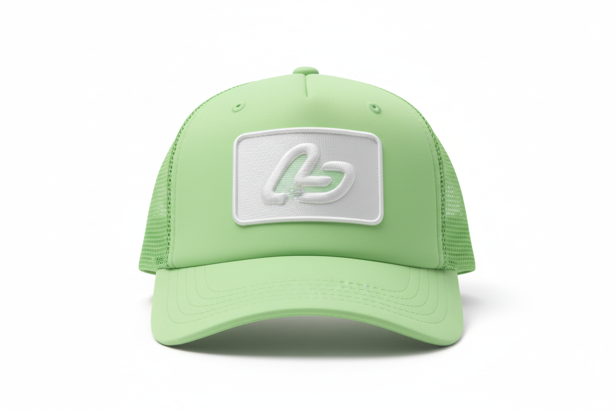 Light Safety Green Trucker Cap - Front