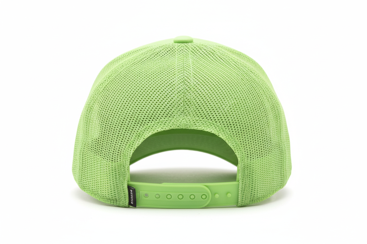 Light Safety Green Trucker Cap - Back View