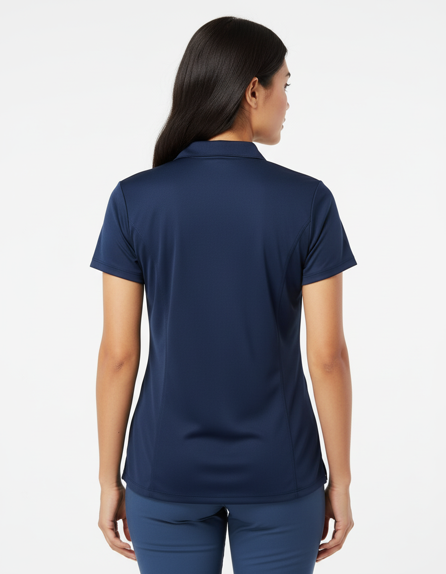 Model Navy Polo Back View