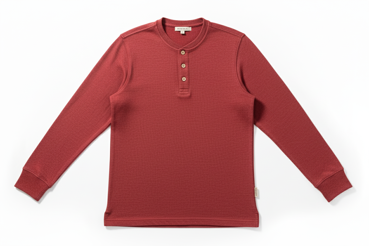 Camiseta Manga Larga Bordada para hombre