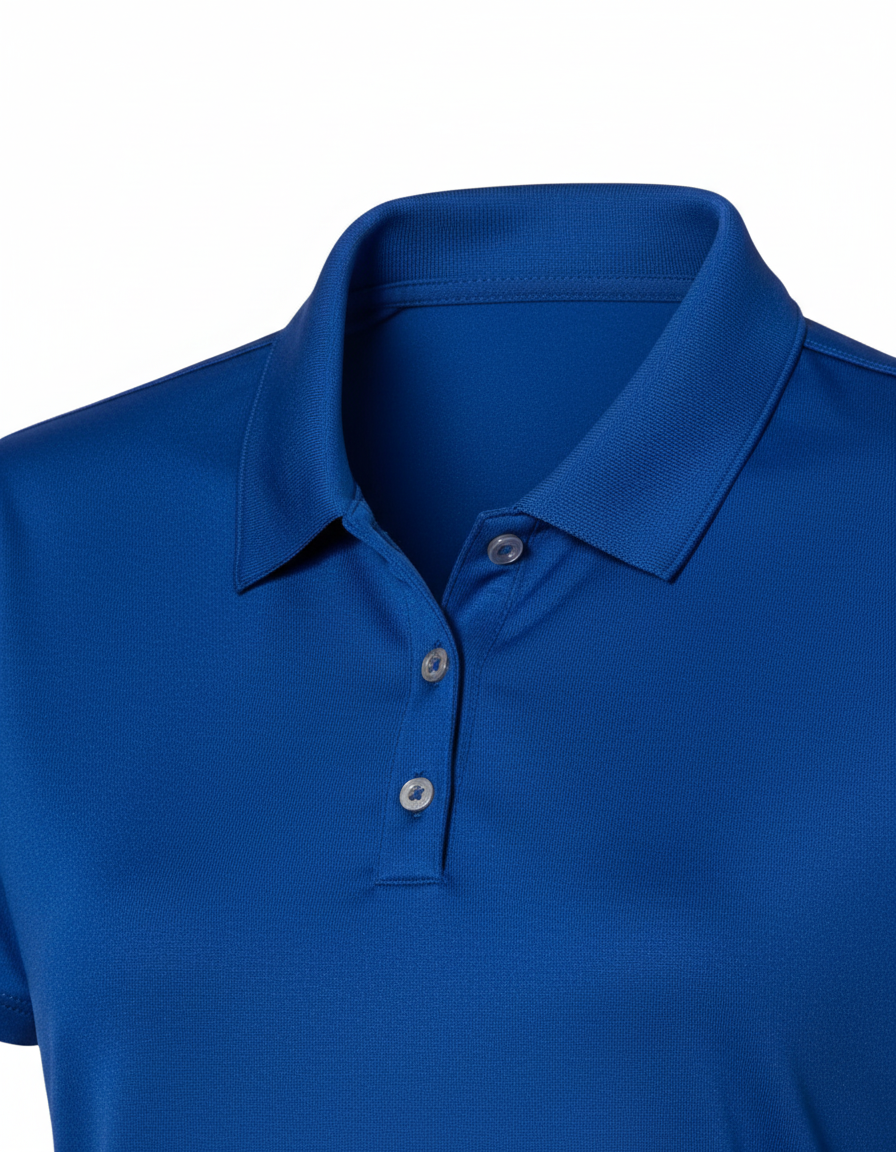 Royal Blue Polo Collar Detail