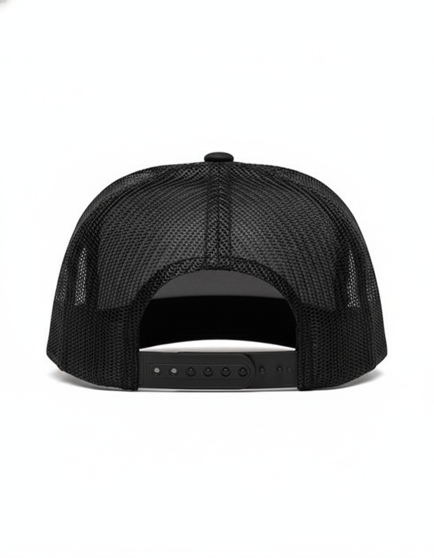 Trucker Cap - Black Back View